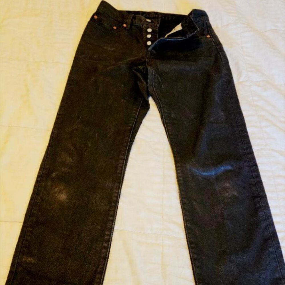 Black charcoal or black denim LEVI STRAUSS original  riveted  size W28 L30